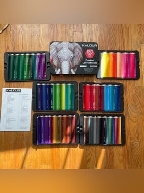 NEW***KALOUR 180 Colored Pencil Set 3.3Mm Rich Pigment Soft Core